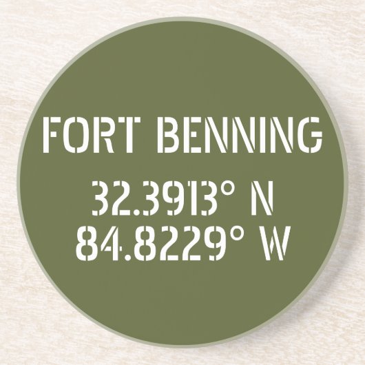 Fort Benning Latitude Longitude コースター (正面)