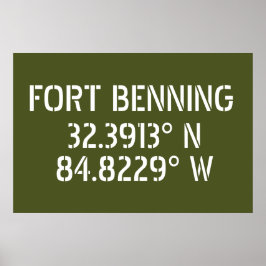 Fort Benning Latitude Longitude   ポスター