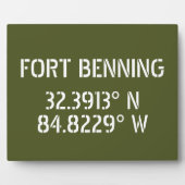 Fort Benning Latitude Longitude  Tabletop フォトプラーク (正面)