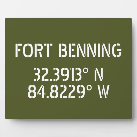 Fort Benning Latitude Longitude  Tabletop フォトプラーク (正面)