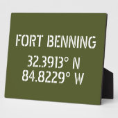Fort Benning Latitude Longitude  Tabletop フォトプラーク (側面)