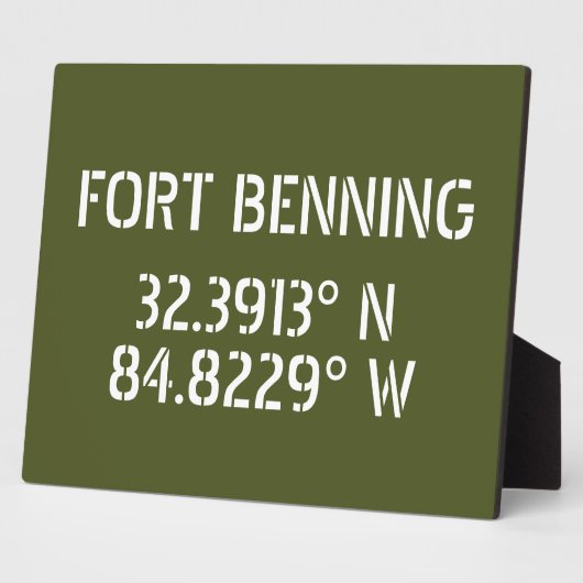 Fort Benning Latitude Longitude  Tabletop フォトプラーク (側面)