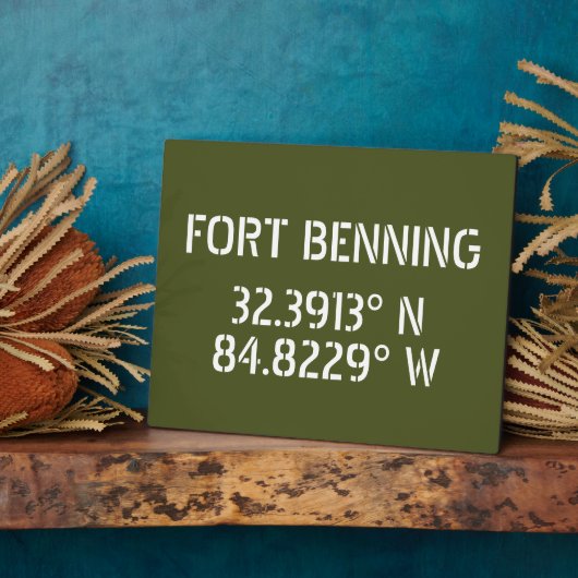 Fort Benning Latitude Longitude  Tabletop フォトプラーク (側面)