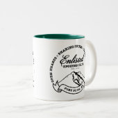 Fort Blissによっては配偶者クラブが入隊しました ツートーンマグカップ (正面右)