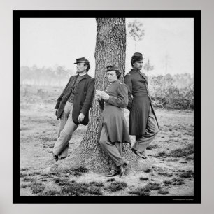 Fort Brady, VA 1864の砲兵将校 ポスター