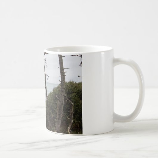 Fort Braggのカリフォルニアの海岸線 コーヒーマグカップ (右)