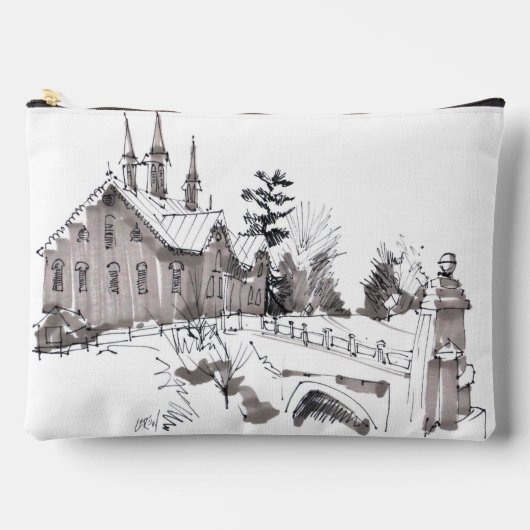 Fort Hunter Barn Sketch / Artist Larry Lerew アクセサリーポーチ (正面)