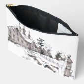 Fort Hunter Barn Sketch / Artist Larry Lerew アクセサリーポーチ (見開き)