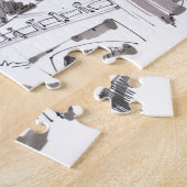 Fort Hunter Barn Sketch / Artist Larry Lerew ジグソーパズル (側面)