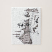 Fort Hunter Barn Sketch / Artist Larry Lerew ジグソーパズル (縦)