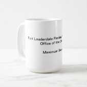 Fort Lauderdaleフロリダの中央政府刑務所の記念品mu コーヒーマグカップ (正面左)