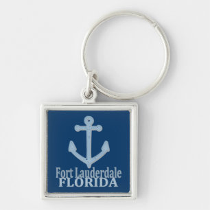Fort Lauderdaleフロリダの青いいかりのkeychain キーホルダー