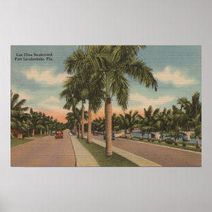Fort Lauderdale、フロリダ- LasのOlaの眺め ポスター