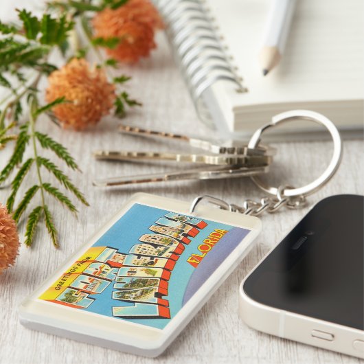 Fort Lauderdale #2フロリダFL古い旅行記念品 キーホルダー (正面右)