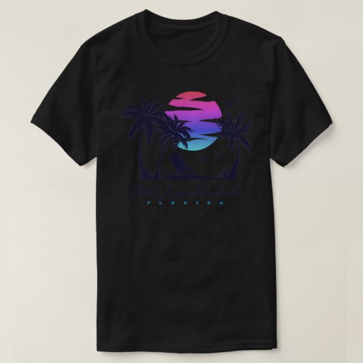 FORT LAUDERDALE FLORIDA Beach Vacation Retro Vinta Tシャツ (デザイン正面)