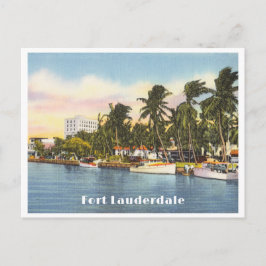 Fort Lauderdale Florida Vintage View from River ポストカード