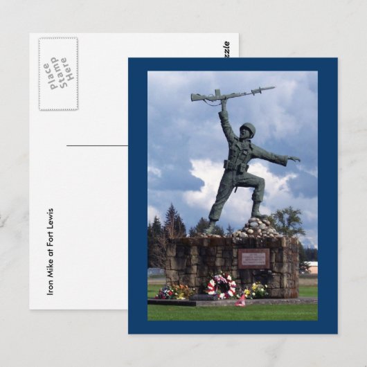 Fort Lewisの鉄マイク ポストカード (正面/裏面)