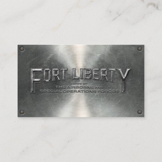 Fort Libertyカスタマイズ可能な金属製の名刺 名刺 (裏面)