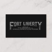 Fort Libertyカスタマイズ可能ブラックビジネスカード 名刺 (裏面)