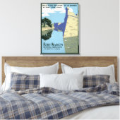 Fort Marionを見せるヴィンテージ旅行ポスター キャンバスプリント (インサイチュ (寝室))