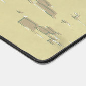 Fort Marionを見せるヴィンテージ旅行ポスター デスクマット (コーナー)