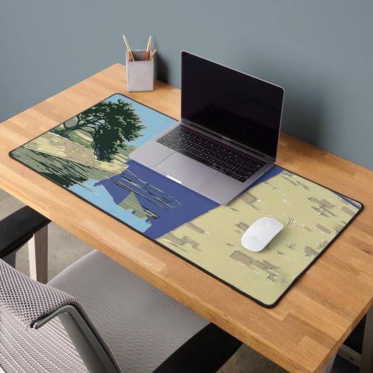 Fort Marionを見せるヴィンテージ旅行ポスター デスクマット (オフィス2)