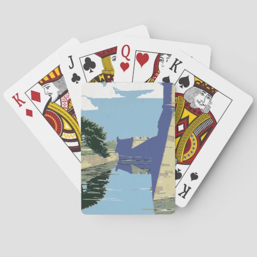 Fort Marionを見せるヴィンテージ旅行ポスター トランプ (裏面)