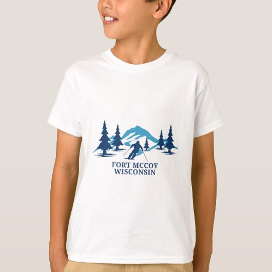 Fort Mccoy Wisconsin Ski Resort Skiing Skier  Tシャツ (正面)