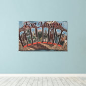 Fort Morgan, Colorado - Large Letter Scenes キャンバスプリント (インサイチュ (ウッドフロア))