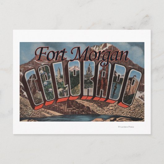 Fort Morgan, Colorado - Large Letter Scenes ポストカード (正面)