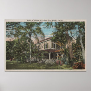 Fort Myers、フロリダ-トーマス・エジソンの家の眺め ポスター