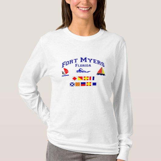 Fort Myers FLのシグナルフラグ Tシャツ (正面)