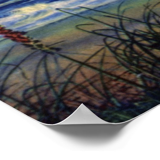 Fort Pierce Florida Beach at Sunrise ポスター (角)