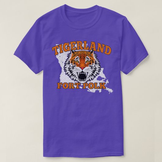 Fort Polk Alumni Louisiana La Tigerland Veterans V Tシャツ (デザイン正面)