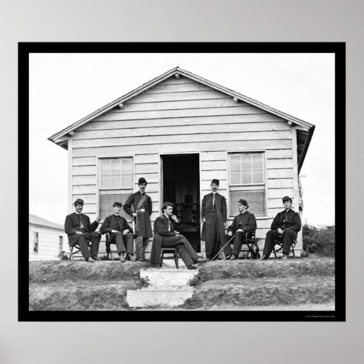 Fort Totten, DC 1865の重火砲の将校 ポスター (正面)