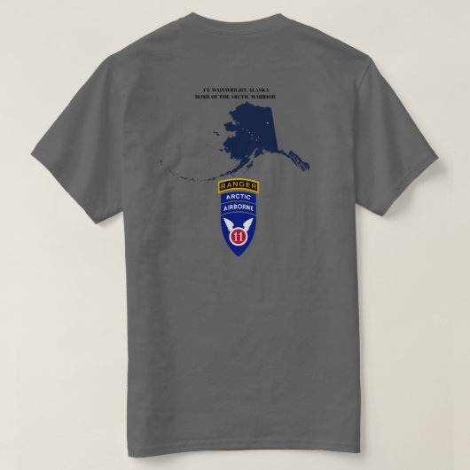 FORT WAINWRIGHT WARRIORS Tシャツ (デザイン裏面)