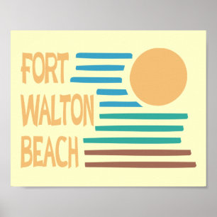 Fort Walton Beachの幾何学的設計 ポスター