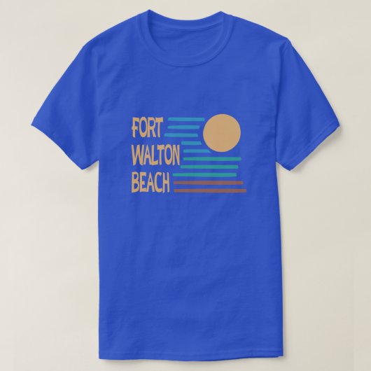 Fort Walton Beachの幾何学的設計 Tシャツ (デザイン正面)