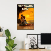 Fort Walton Beach Okaloosa County Florida Beach ポスター (ホームオフィス)