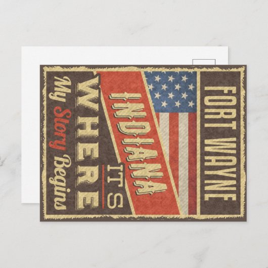 Fort Wayne Indiana ポストカード (正面/裏面)