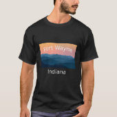 Fort Wayne Indiana Mountain sunset hometown Tシャツ (正面)