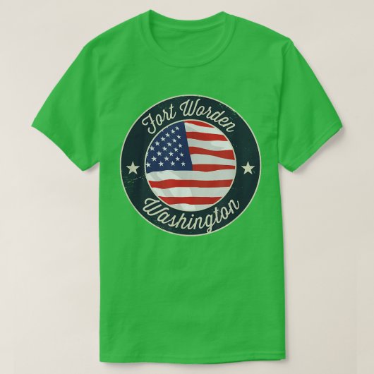 Fort Worden - Patriotic Washington Souvenir T-Shir Tシャツ (デザイン正面)