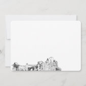 Fort Worthスカイラインスケッチパーソナライズされたノートカード ノートカード (裏面)