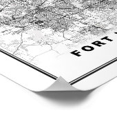 Fort Worth Map ポスター (角)