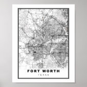 Fort Worth Map ポスター (正面)