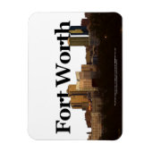 Fort Worth TXスカイラインとFort Worth in the Sky マグネット (縦)