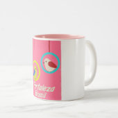 Fortalezaブラジルのヴィンテージ旅行ポスター ツートーンマグカップ (正面右)