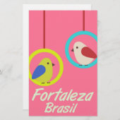 Fortalezaブラジルのヴィンテージ旅行ポスター 便箋 (正面/裏面)