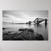 Forth Bridges Black & White ポスター (正面)