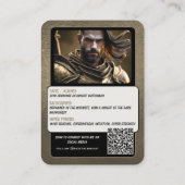 Fortitude コスプレキャラクター トレーディングカード QRコード 名刺 (裏面)